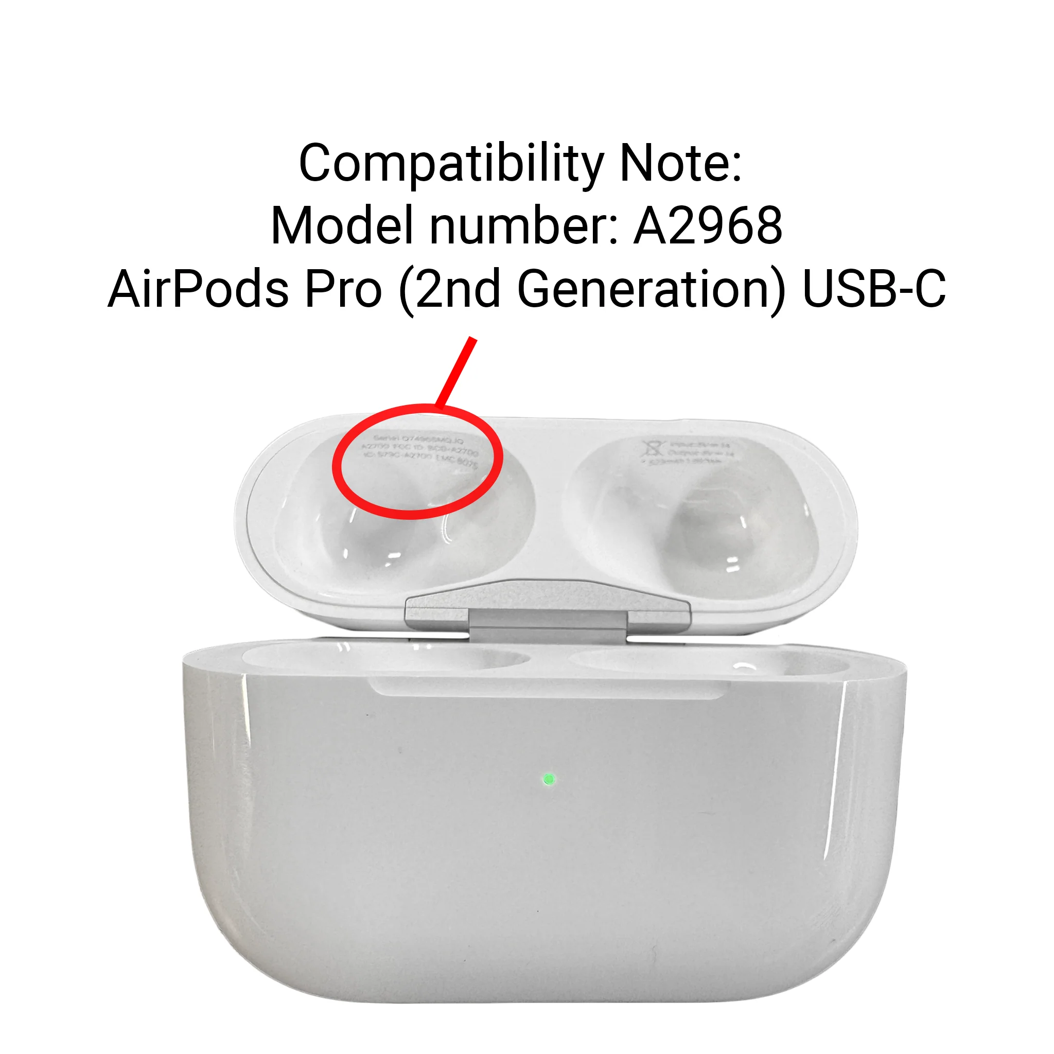 AirPods Pro (2nd Generation) USB-C Magsafe Charging Case Replacement A2968 - Image 3