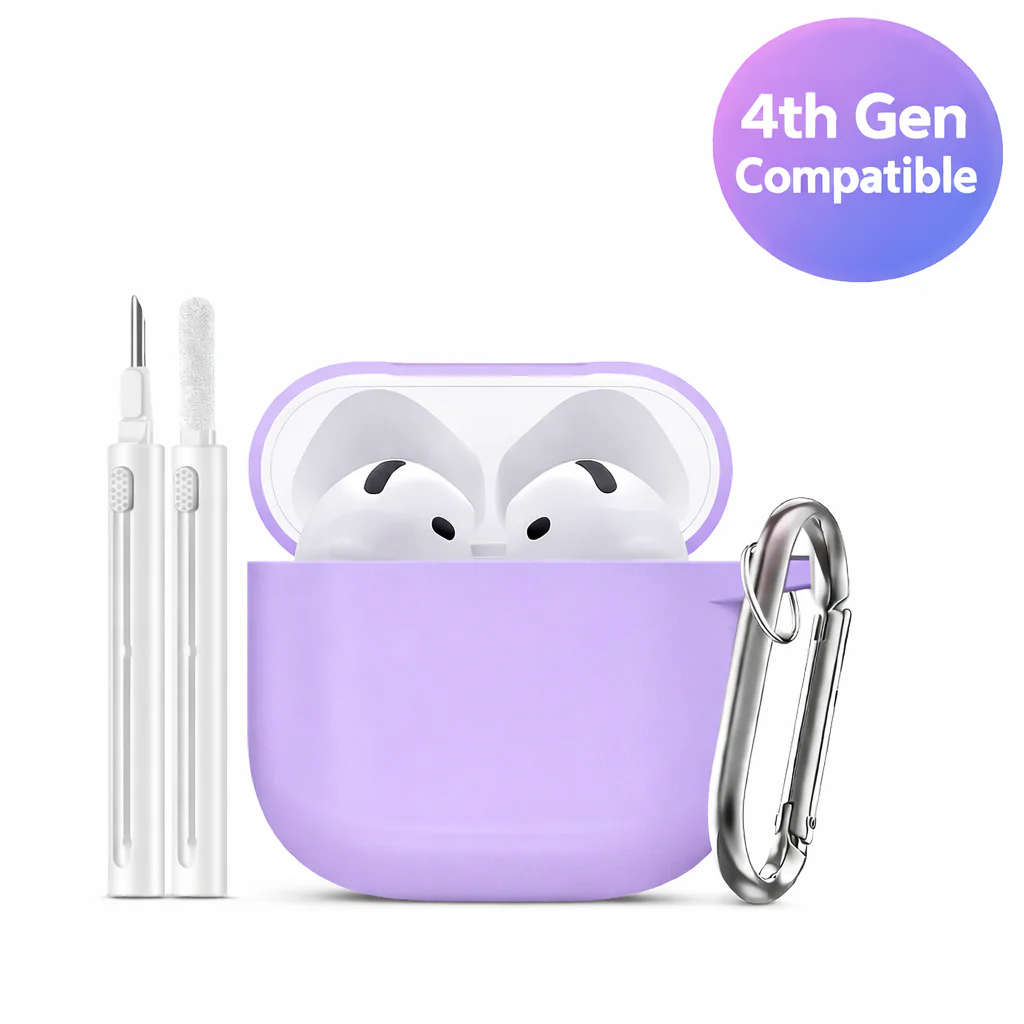 Silicone Protective Case for 4th Gen Earbuds + Cleaning Pen - Image 4